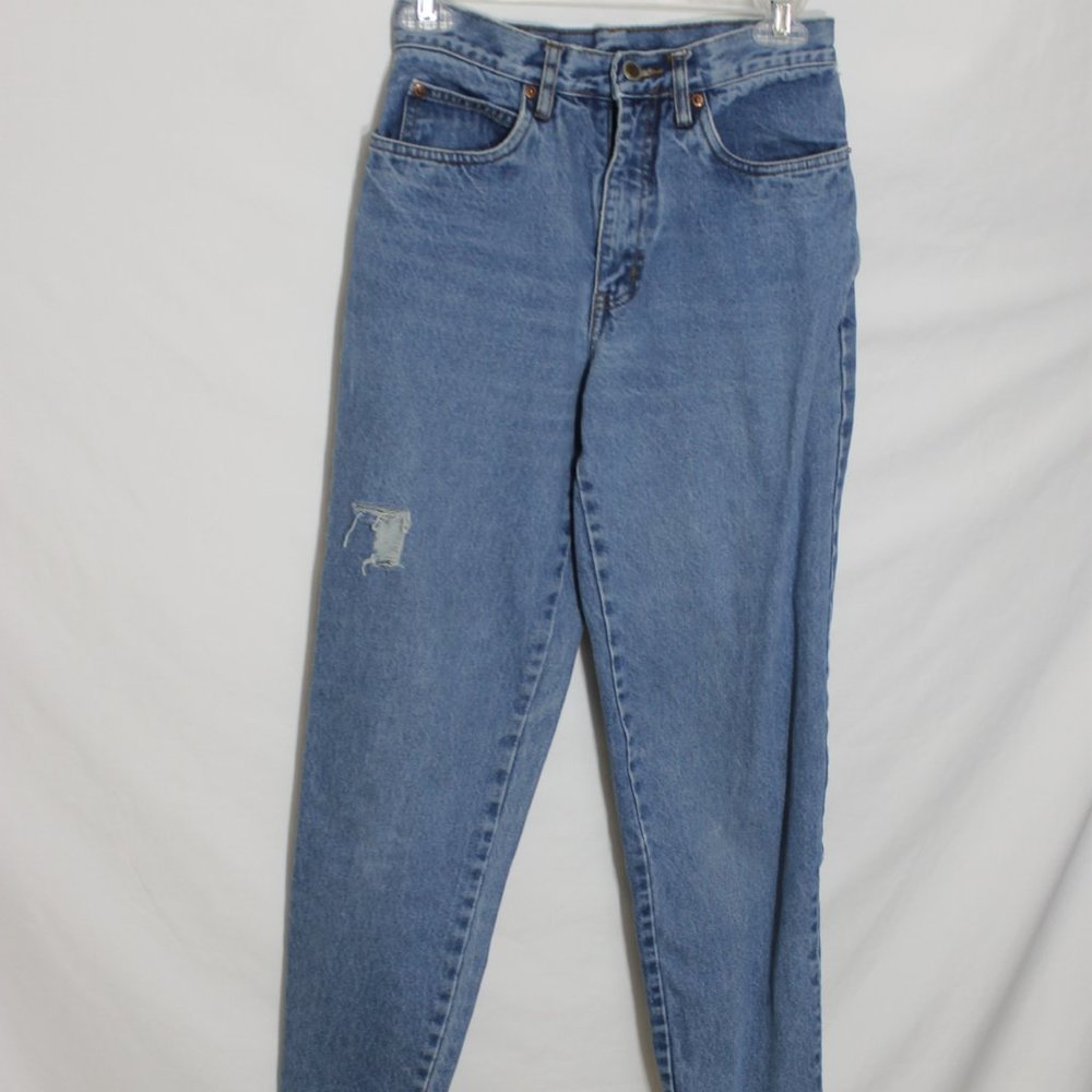 Rio Light Blue Jeans Size 5 High Waist Mom Jeans Straight Leg 5 Pocket Design